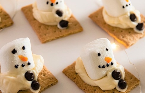 Melted Snowmen S'mores